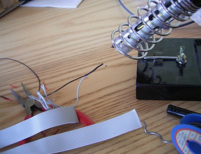 Verloeten der Kabel